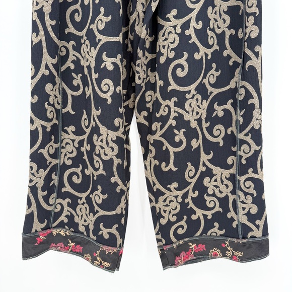 Vintage Nothing Matches Artsy Mixed Print Lagenlook Straight Leg Pants Size 1 - Picture 4 of 12